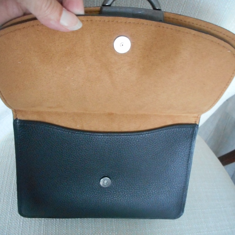 Coach Jade Flap Crossbody, Color Block, Saddle/Blk - Picture 5 of 6